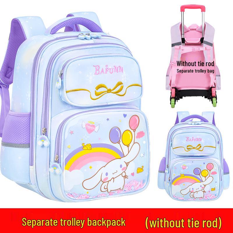 Velký batoh na kolečkách pro dívky 2.-4.-6. třídy, věk 7-12 let, s dvojitými ramenními popruhy