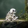 Parent-child Fishing Skeleton Figurine, Resin Outdoor Garden Pond Decoration Statue, Halloween Handicraft