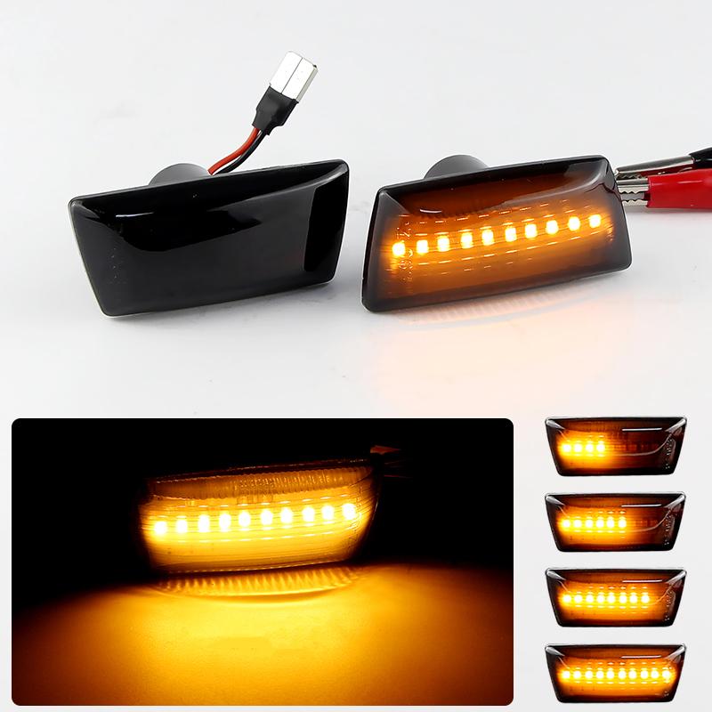 2PCS Dynamic Side Indicator LED Repeater Turn Signal Marker Light For Opel Zafira B Astra H Corsa D Insignia A Chevrolet Cruze