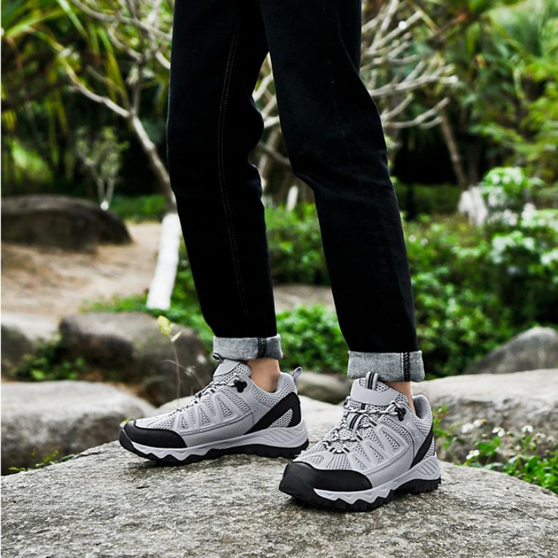 Hiking Shoes For Men Outdoor Mountain Boots Non-Slip Climbing Shoes Trekking Walking Hunting Tactical Sneakers Rubber Boots