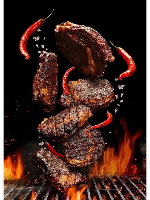 Wall Art HD Printed Food Kitchen Blackboard Pictures Canvas Classic Home Room Decor Pizza Modular Painting Restaurant Cuadros