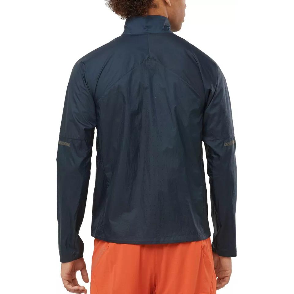 Salomon Logo Stand Collar Zip Warm Jacket Men Jacket Dark-Blue LC2099400