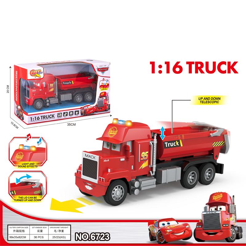 1:16 Anime Pixar Cars Toy Set Lightning Mcqueen Super-Liner Fire Engine Model Parent Child Interactive Toy Desktop Ornament Gift