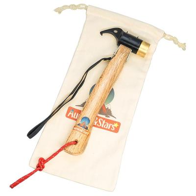 Aurora&Stars Brass Peg Hammer (2024) with Wooden Handle Camping, Tent, Hiking