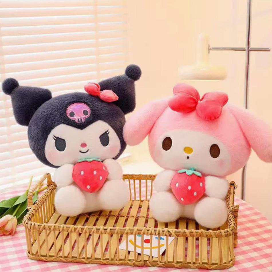 *New Kawaii 25Cm Sanrio Plush Toy Jade Dog Kuromi Dressing Doll Doll Plush Toy Stuffed Animal Patung Dolls Birthday Gift