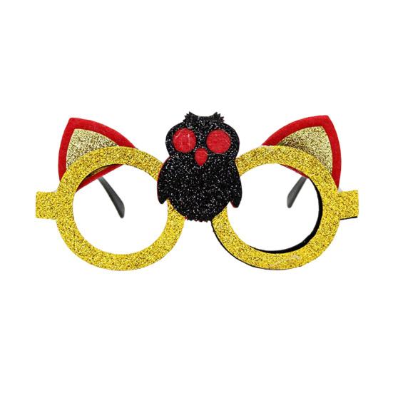 Durable Lightweight Festive Frames Halloween Pumpkin Glasses, Funny Eyewear for Kids Adults, Spooky Party Cute Ghost Eyeglass Photo Booth Props, Trick