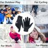 Winter Outdoor Cycling Gloves Men Women Touchscreen Warm Gloves with Zipped Windproof Waterproof Gloves for Skiing Outdoor Sport