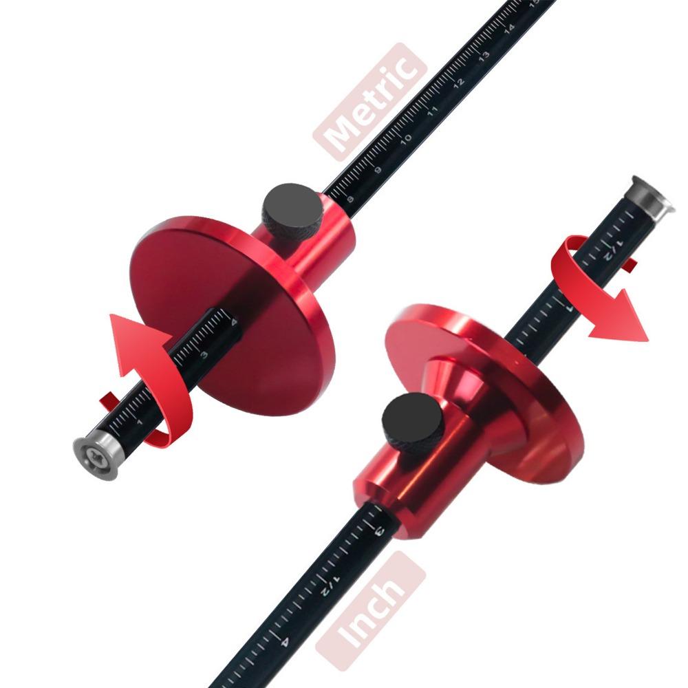 Metric and Inch Scales Wheel Marking Gauge Precision Ground Steel Rod Tool  Woodworking Projects