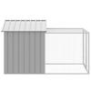 VidaXL Chicken Coop with Run Light Grey 117x201x123 Cm Galvanized Steel, Chicken Coop, Chicken Run, Chicken Coop with Run, 172354