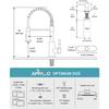 Black Kitchen Faucet with Soap Dispenser and Pull Down Sprayer, SUS304 Stainless Steel Commercial Single-Handle Spring Faucet for Kitchen Sink