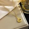 Korean Light Luxury Zircon Necklace: Gold-Plated, Exquisite Clavicle Chain for Women