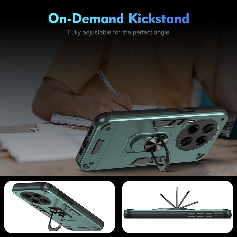 KEYSION Stoßfeste Armor-Hülle für TECNO Camon 30 4G 5G Silikon+PC Kameraschutz Ringständer Handyhülle für Camon 30 Pro 5G