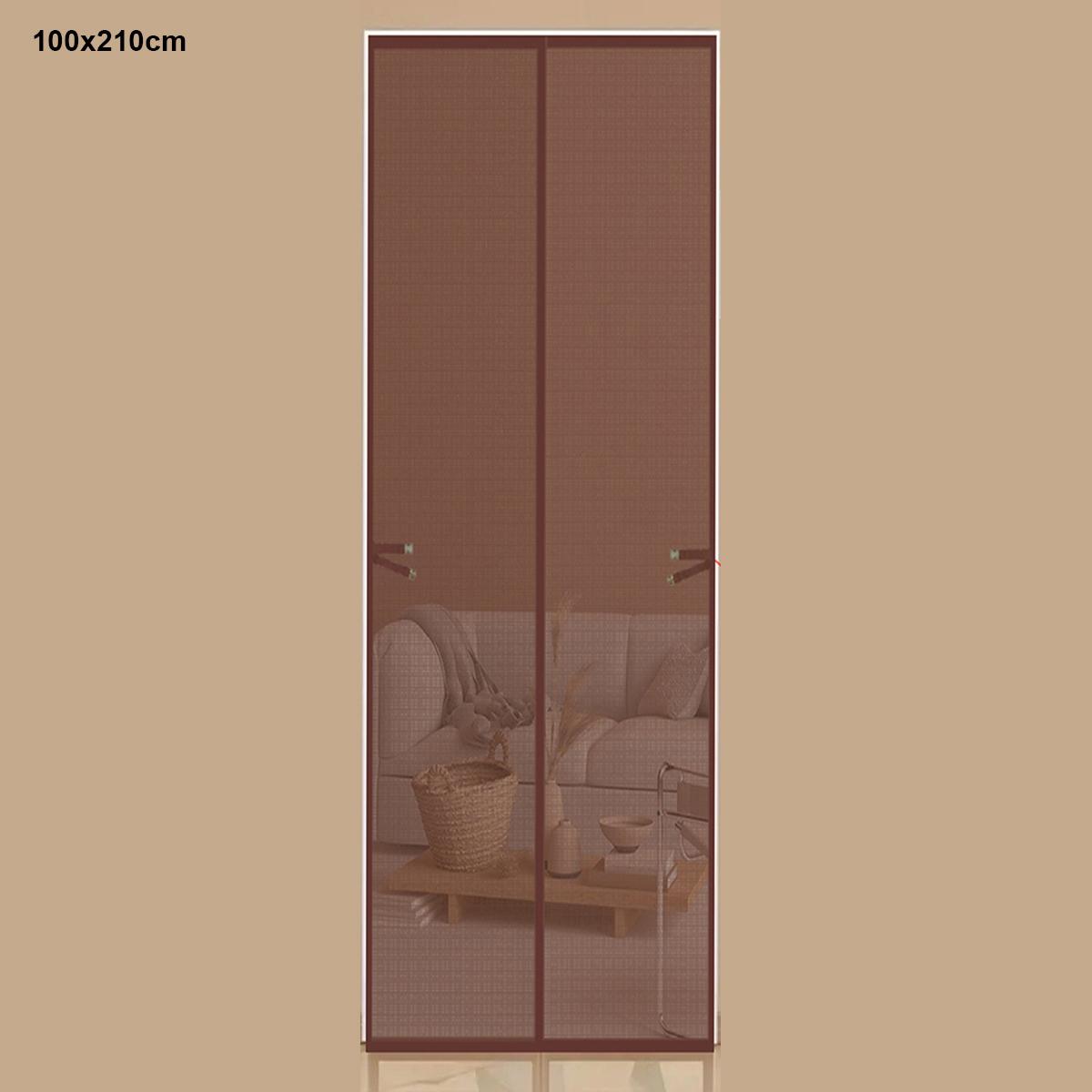 

100 x 210cm Magnetic Screen Door Curtain Mesh Insect Barrier No Drilling Privacy Divider for Kitchen/Bedroom