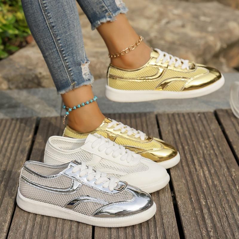 Pantofi noi De Xun respirabili, decupați, de mărime mare, cu vârf rotund plat, pantofi sport casual simpli