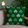 St Patricks Day Gift Cushion Cover Soft Plush Fabric DoubleSided Printed Sofa Cushion Cover for All Seasons Home Decor Gift