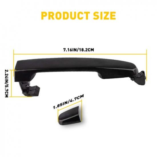 Outside Door Handle For 2003-2013 Toyota Corolla Rear Left / Right Smooth Black