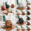 Stylish Girls' Pu Leather Travel Backpack Handbag With Adjustable Shoulder Straps
