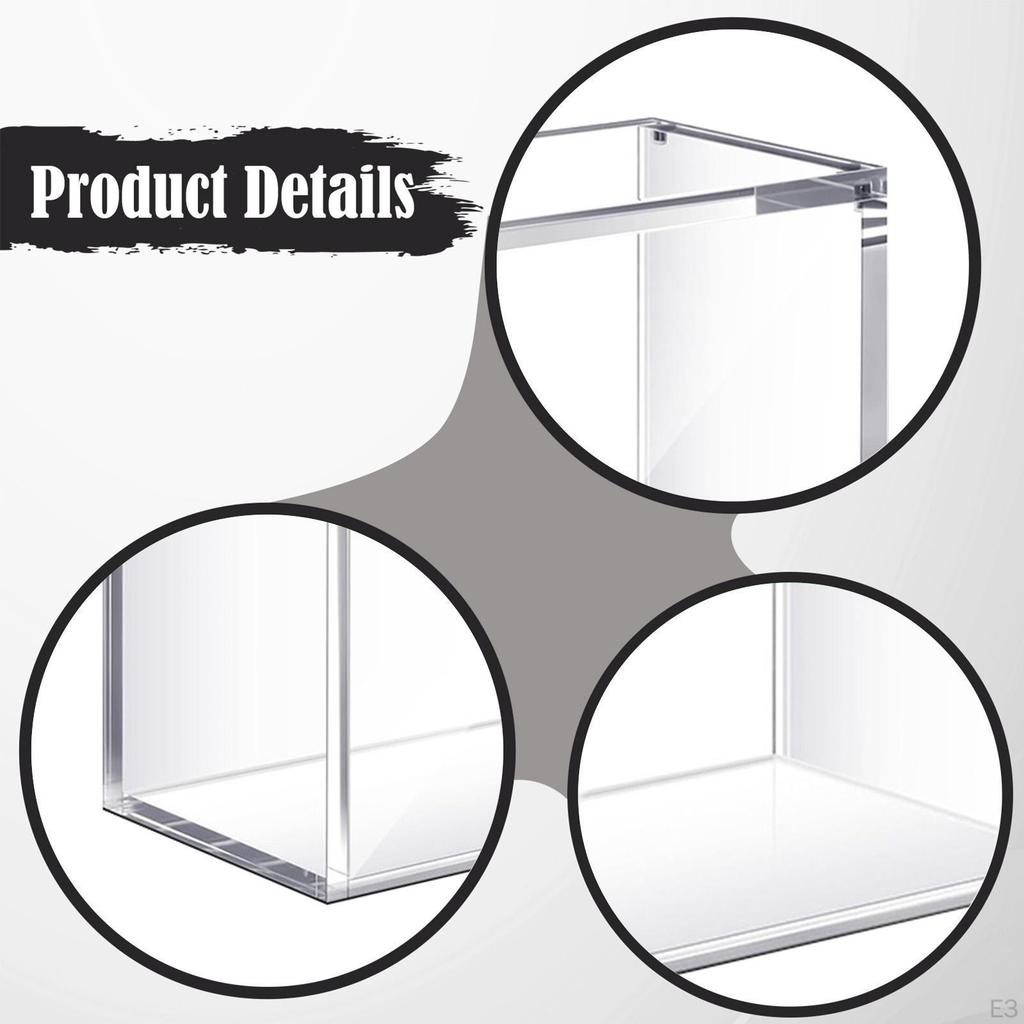 Clear Acrylic Display Case Organizer Container Multifunctional Stackable Showcase Storage Box for