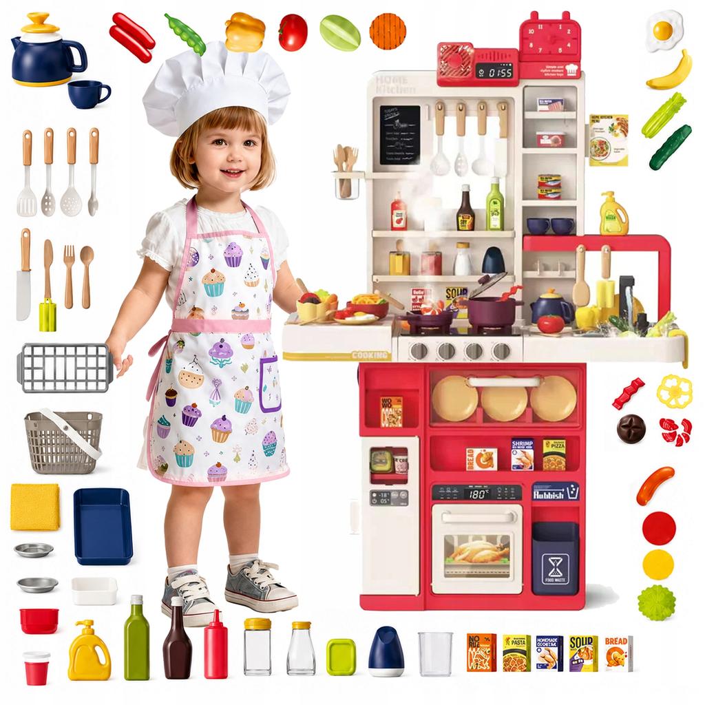 [10] Large interactive children's kitchen set 96 pieces Z3388