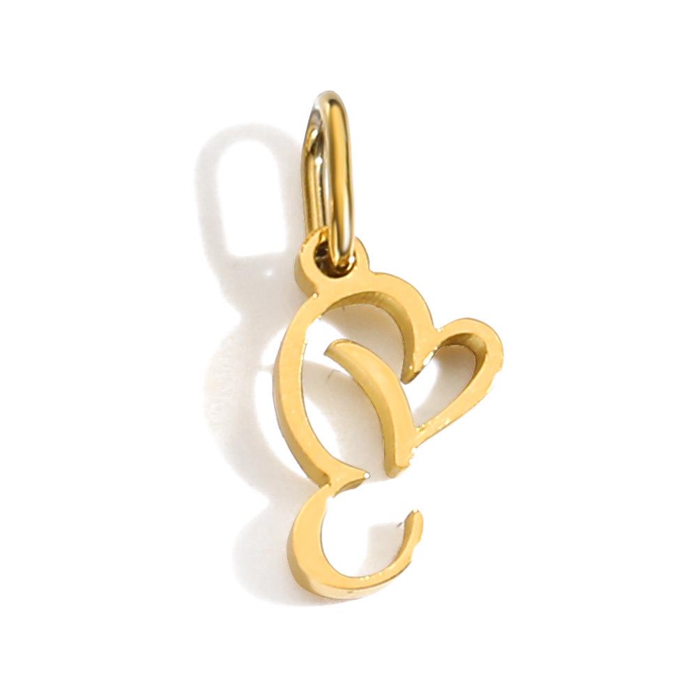 Gold-Plated Stainless Steel Alphabet Pendants for DIY Necklaces – Colorfast Jewelry Charms