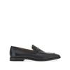 Leather Loafers Gancini Plaque Black