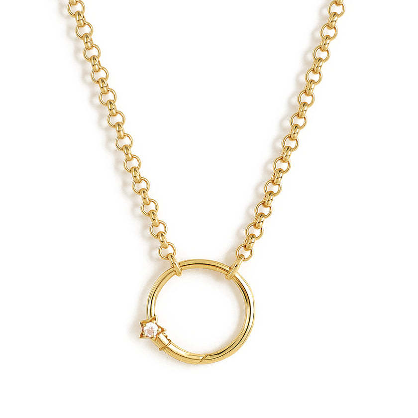 

Paperclip Chain Buckle Necklace Niche Simple Design Personalized Fashion Stainless Steel Necklace
