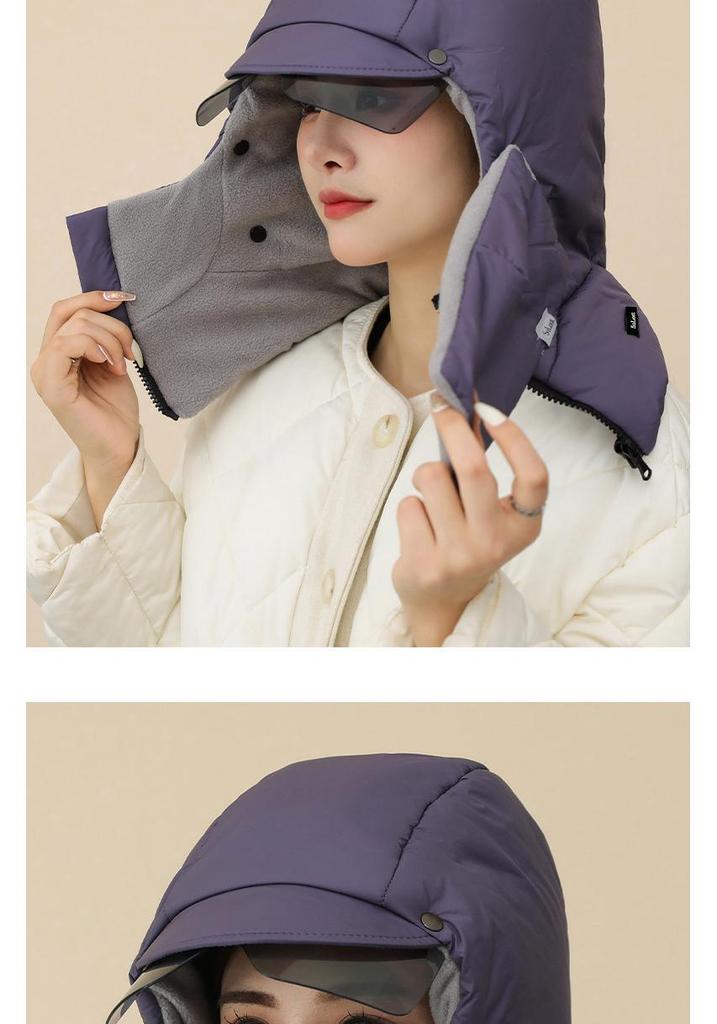 Windproof Velvet-Enhanced Ski Hat & Face Protector