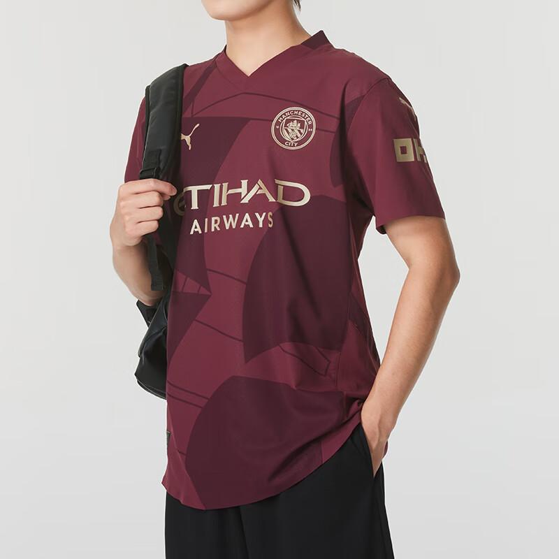 Puma Fitness Quick-Dry Breathable Outdoor Sports Retro Color-Block Short Sleeve T-Shirt Men Tops Red 77861503