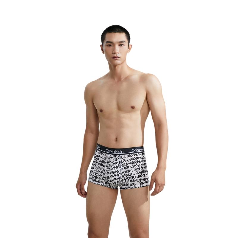 Calvin Klein Circular Jacquard High Elasticity Lightweight Breathable Anti-Chafing Boxer Briefs 3-Pack Men underwear NP2443OF3I
