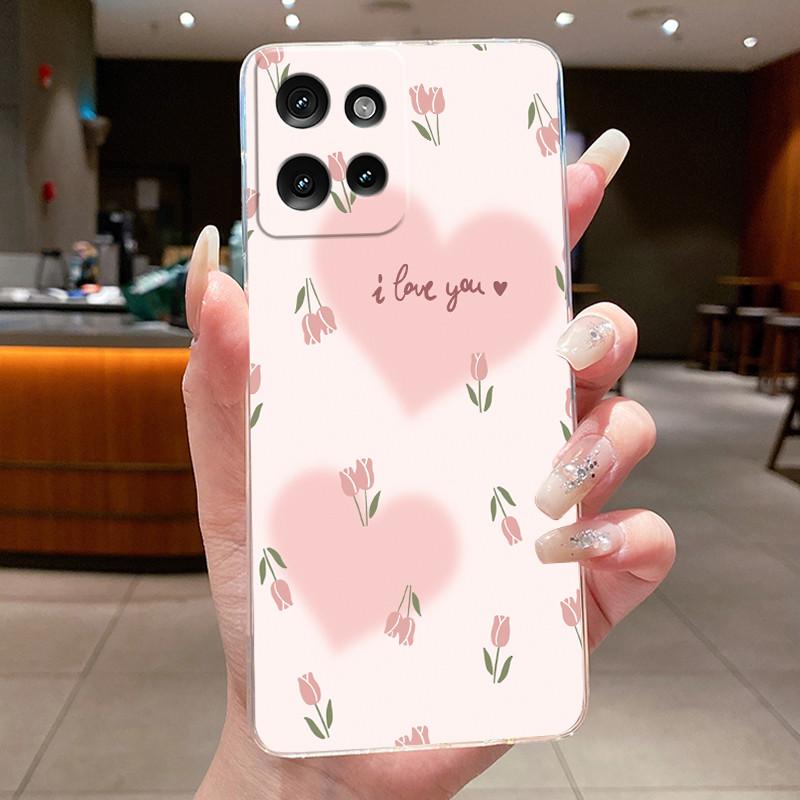 Case For Motorola Edge 50/Edge50 Neo/Moto S50/Edge 50 Pro Capa Flower Butterfly Protective Shell Soft Silicone TPU Phone Cover