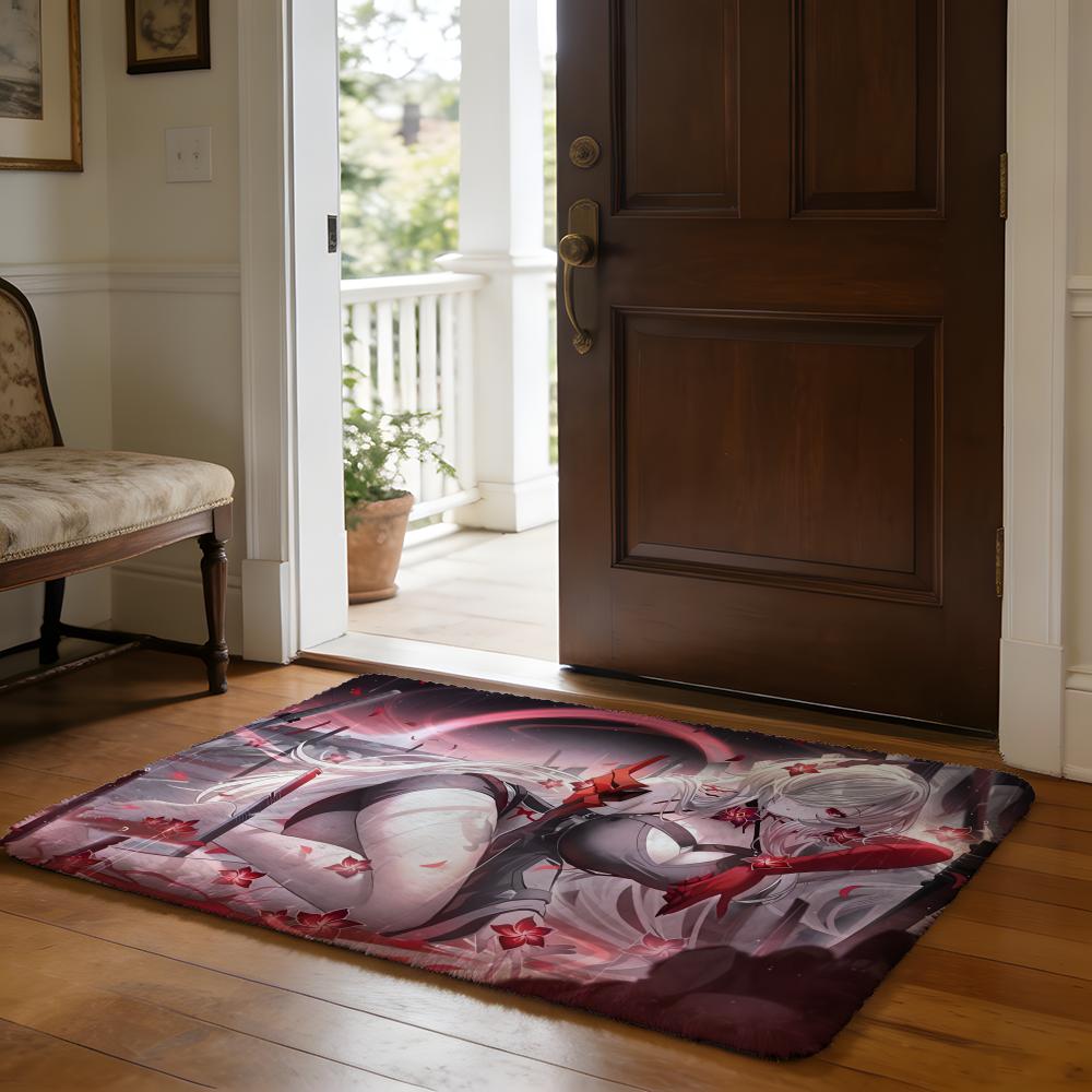 AAcheron Honkai Star Rail Floor Mat Soft Flannel Absorbent Mat Non-Slip Rug Home Bedroom Bathroom