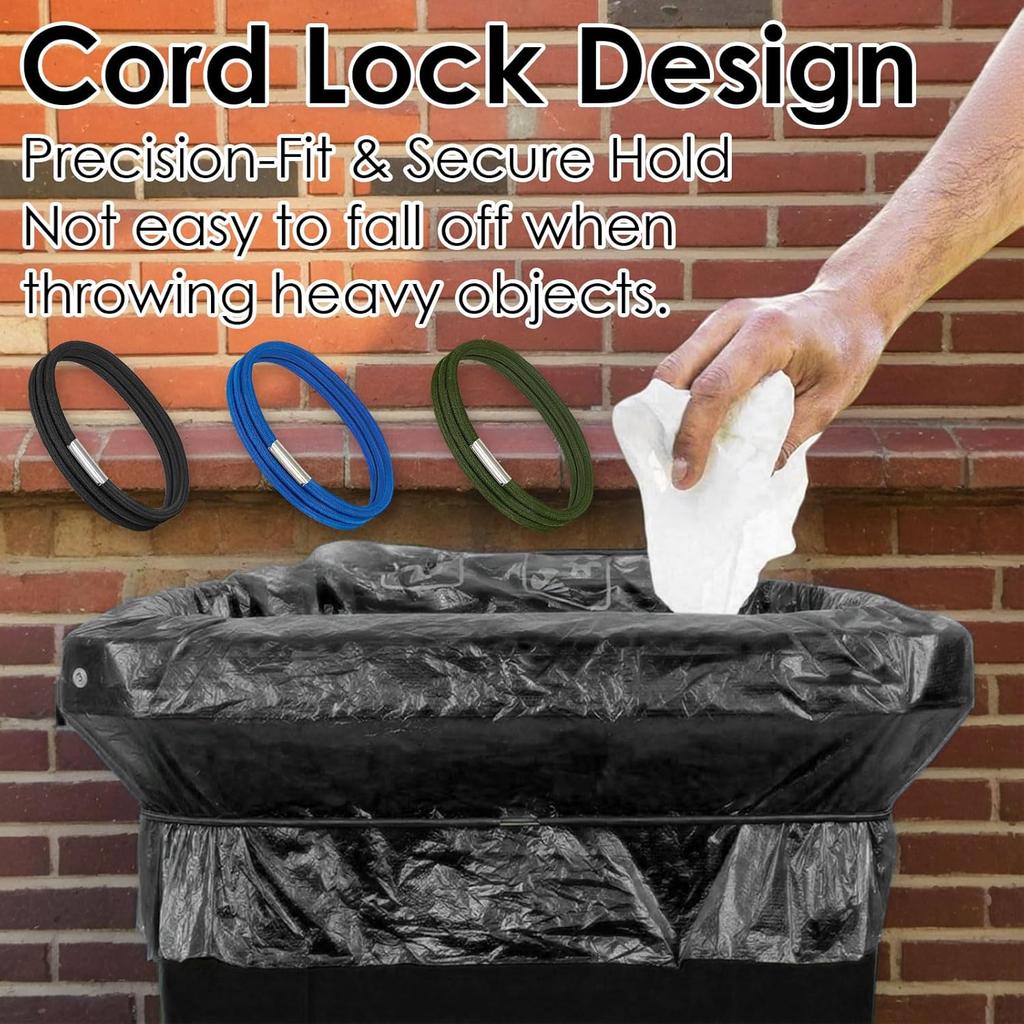 9PCS Large Rubber Bands for 55, 65 Gallon Trash Cans, Garbage Can Elastic Bands