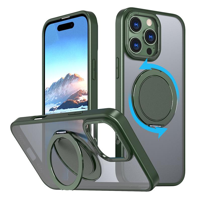 Applicable To Apple 11ProMax Fulcrum Mobile Phone Case Wireless Charging Magnetic Gear Rotating Bracket iPhone11Pro