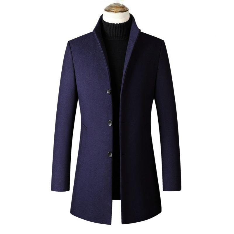 Autumn and Winter Men's Windbreaker Jacket Longfengni Coat Men's Spring and Autumn Jacket Slim Casual Longfengni