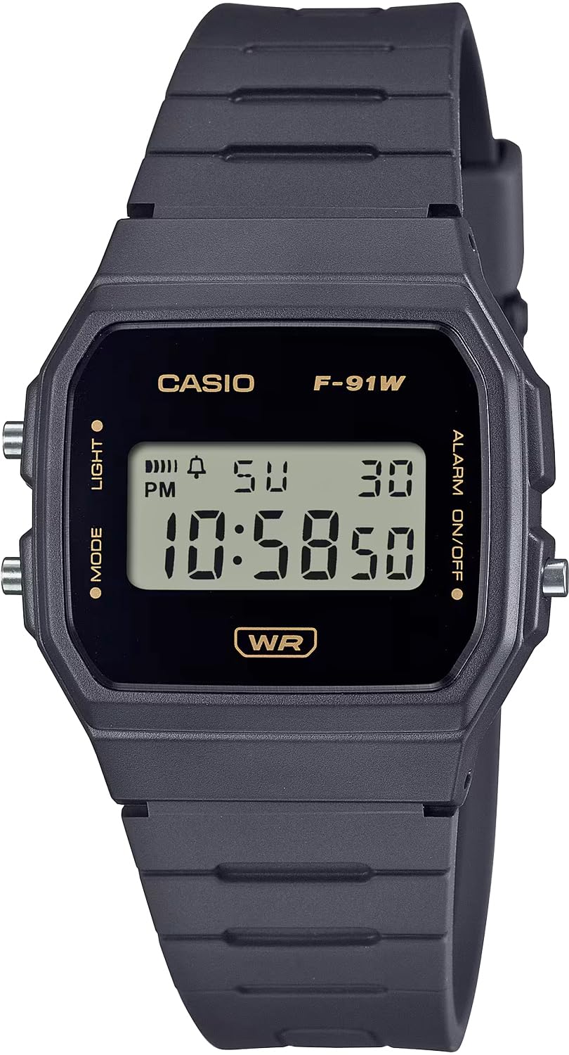

CASIO Digital Unisex Cheap Casio No Presentation Simple Biomass Plastic Dark Gray [Casio] Watch, F-91WB-8A, Box, Packaging, Band, [Used]