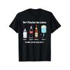 Herren Humor T-Shirt mit Grafik "Die 4 Flaschen des Lebens" Kurzarm