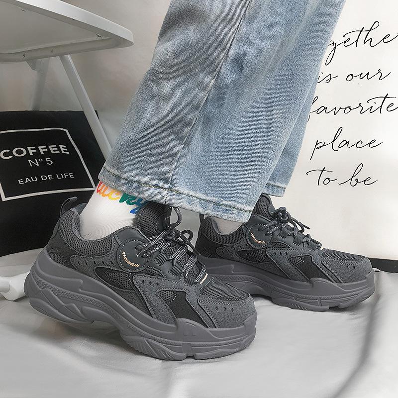 New Men's and Women's Sports Shoes Ins Autumn Mesh Platform Couple Dad Shoes Men's and Women's Trend Sports and Leisure Shoes