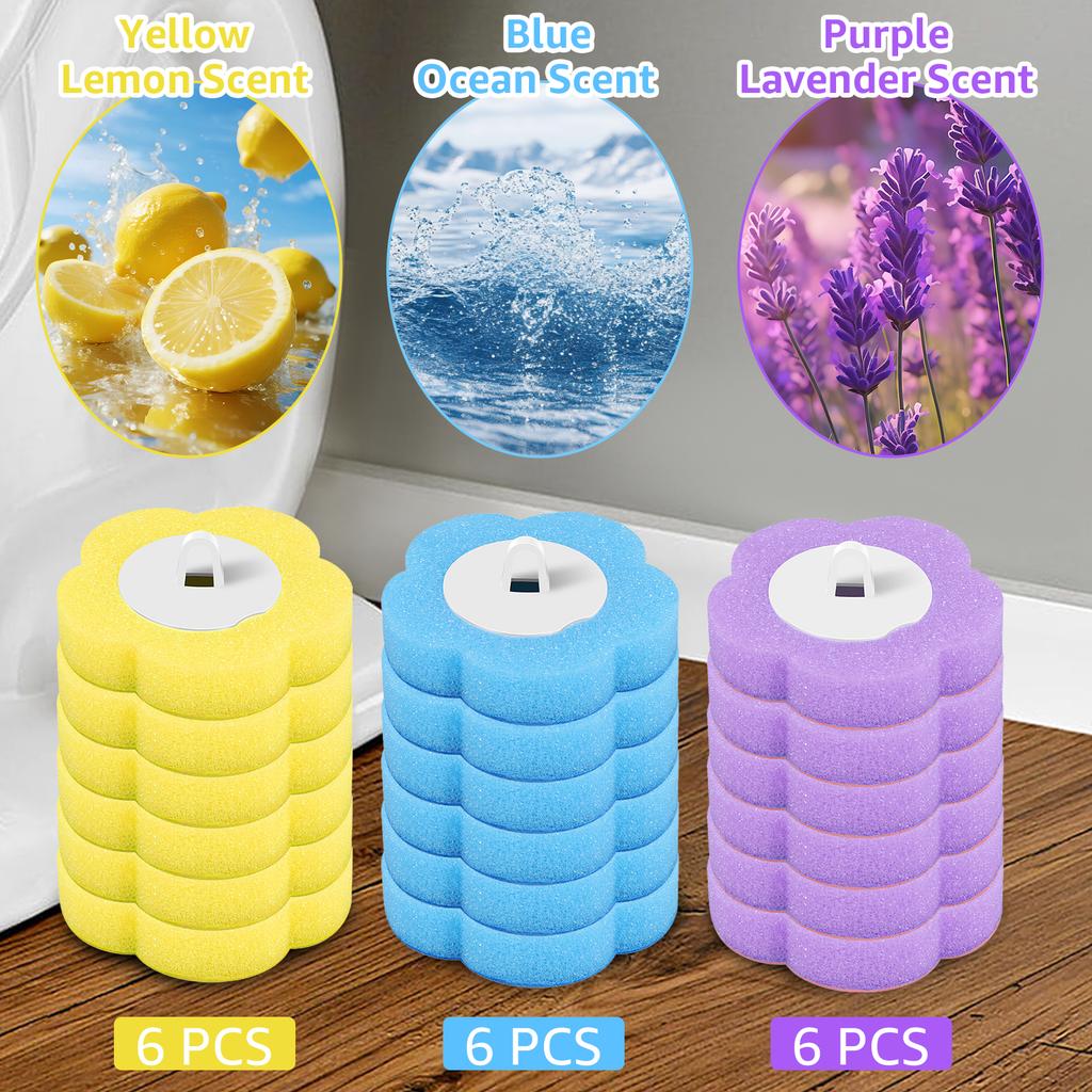 18-72 Pcs Disposable Toilet Brush Replacement Head Cleaning Kit Long Handle Toilet Bowl BrushWc Accessories Tool