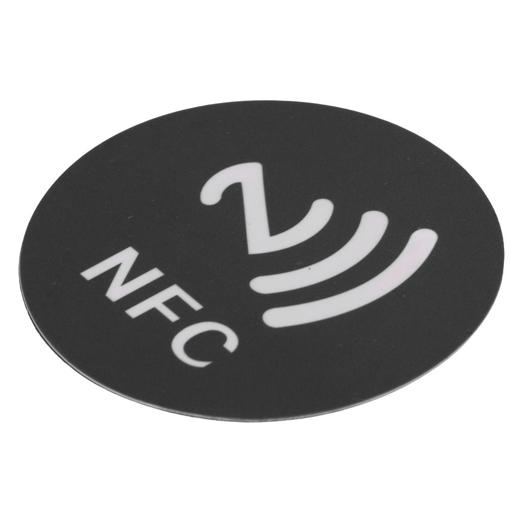 20 Pcs ID5200 NFC Stickers Adhesive Label Round 40mm Anti Interference Label with NFC Print Black