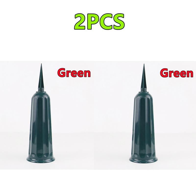 2/1PC Cemetery Vase with Spikes Plastic Floral Vase Holder for Gravestone Grave Yard Ground Outdoor Flower Marker Decorations