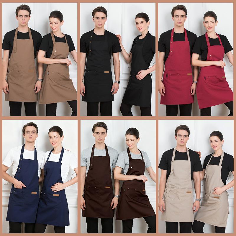 Grembiule Collo Speciale Ristorazione Negozio Tè al Latte Caffetteria Cucina Abbigliamento da Lavoro Grembiule