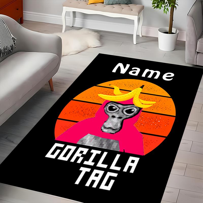 Custom personalization Gorilla Tag Area Rug - Perfect For Kitchen, Bathroom,Laundry Room Decor Large Size Available,Gift All Seasons