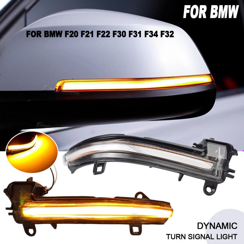 Black LED Dynamic Turn Signal Light Side Mirror Flashing Light for BMW 1 2 3 4 X1 M Series F20 F30 F31 F32 F33 F34 F36 E84 i3