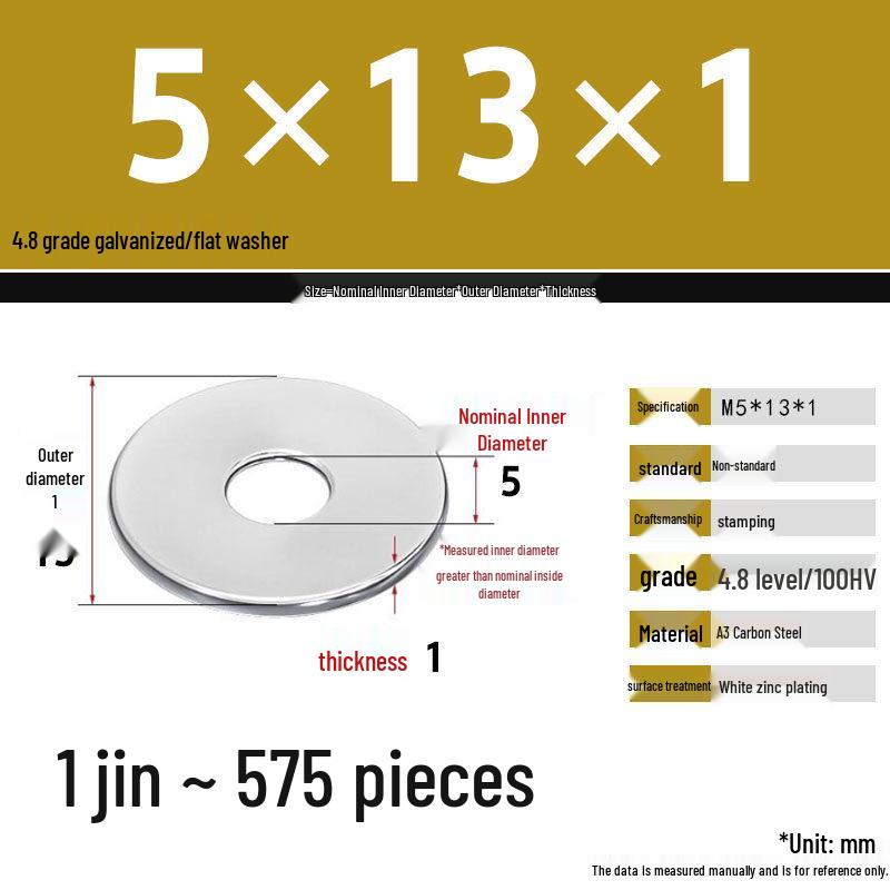 Galvanized Extra Large Thickened Metal Flat Washer (M6-M16)