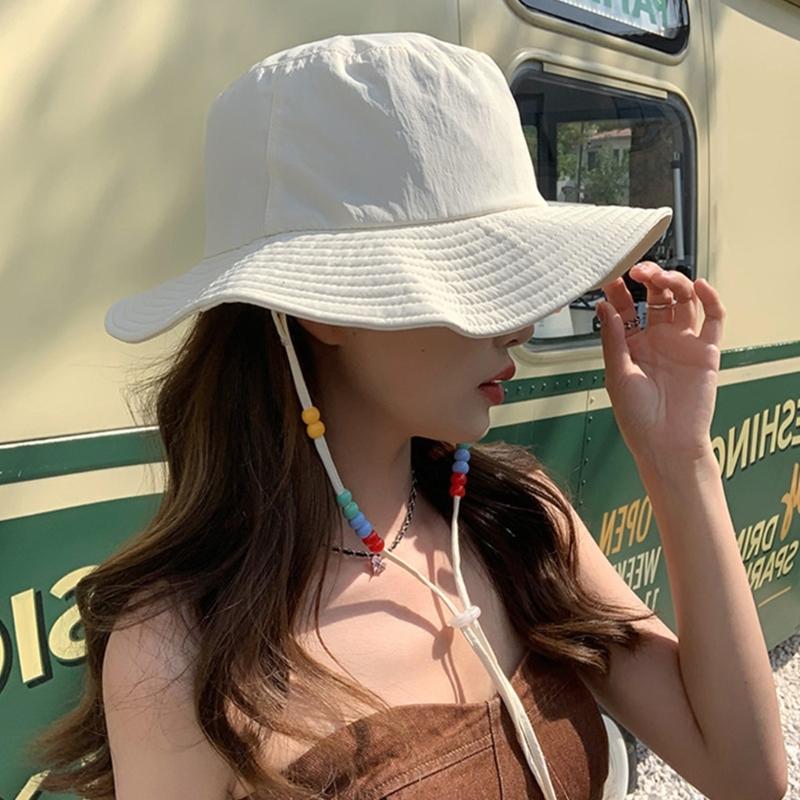 Portable Sun Hat Wide Brim Quick Drying Hat with Windproof Rope Breathable Sunshade for Outdoor Surprise Gift