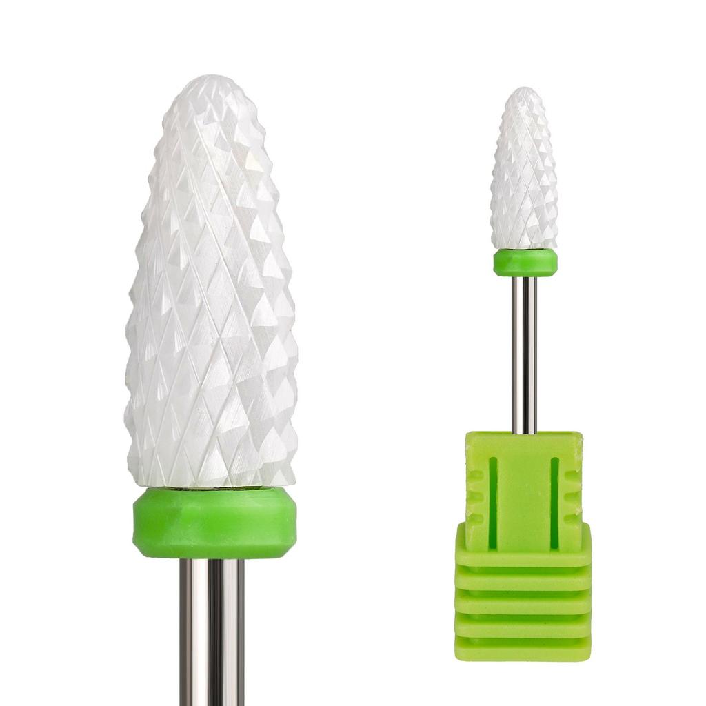 5-Piece Ceramic Nail Drill Bits Set for Manicure & Pedicure