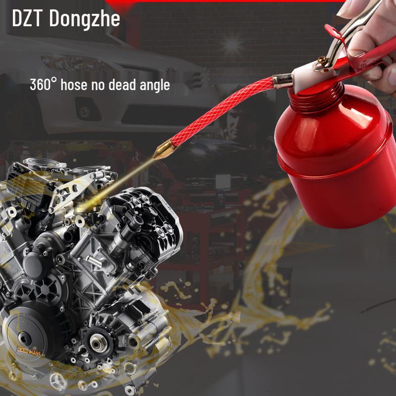 Almotolia Manual de Estilo Americano 300CC/500CC com Mangueira - Pistola de Óleo Lubrificante de Pressão