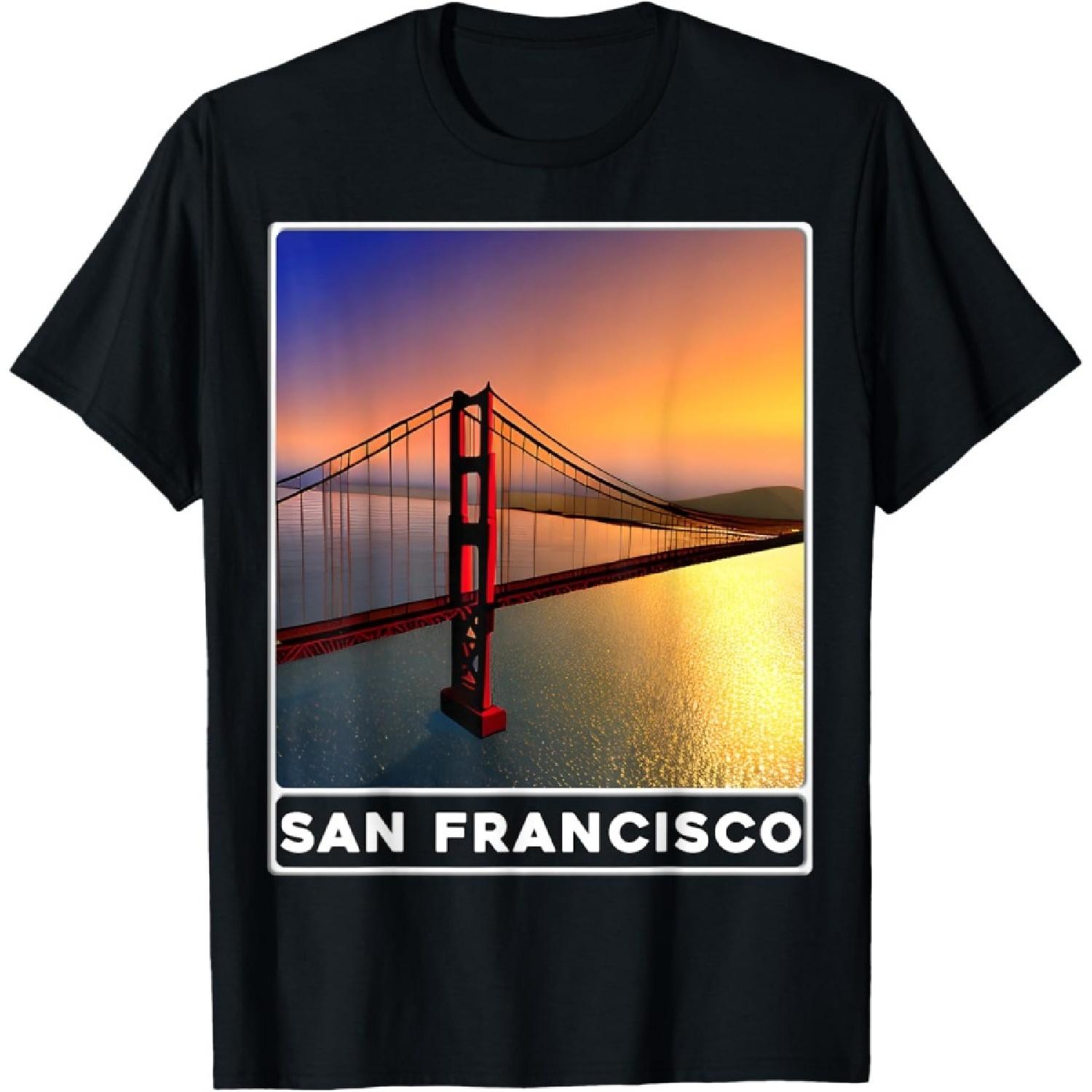 

Golden Gate Bridge San Francisco California T-Shirt XXXXXL чорний