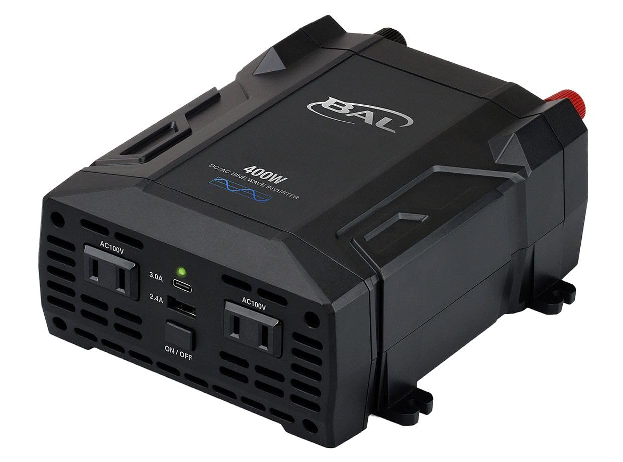 

BAL №2822 Інвертор DC/AC синусоїдальний 400 Вт 160x202x72mm чорний