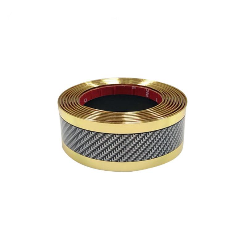 new Car carbon fiber rubber molding strip soft black bumper decorative threshold protector car styling sticker